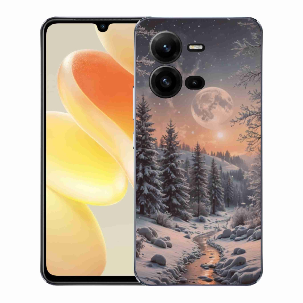 Gélový kryt mmCase na Vivo X80 Lite - zimná krajina 2
