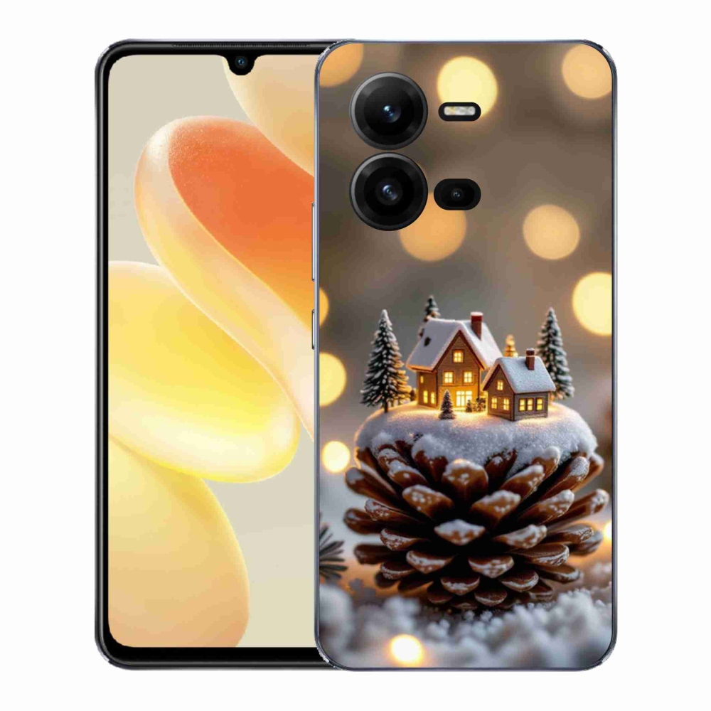 Gélový kryt mmCase na Vivo X80 Lite - zimná dedinka