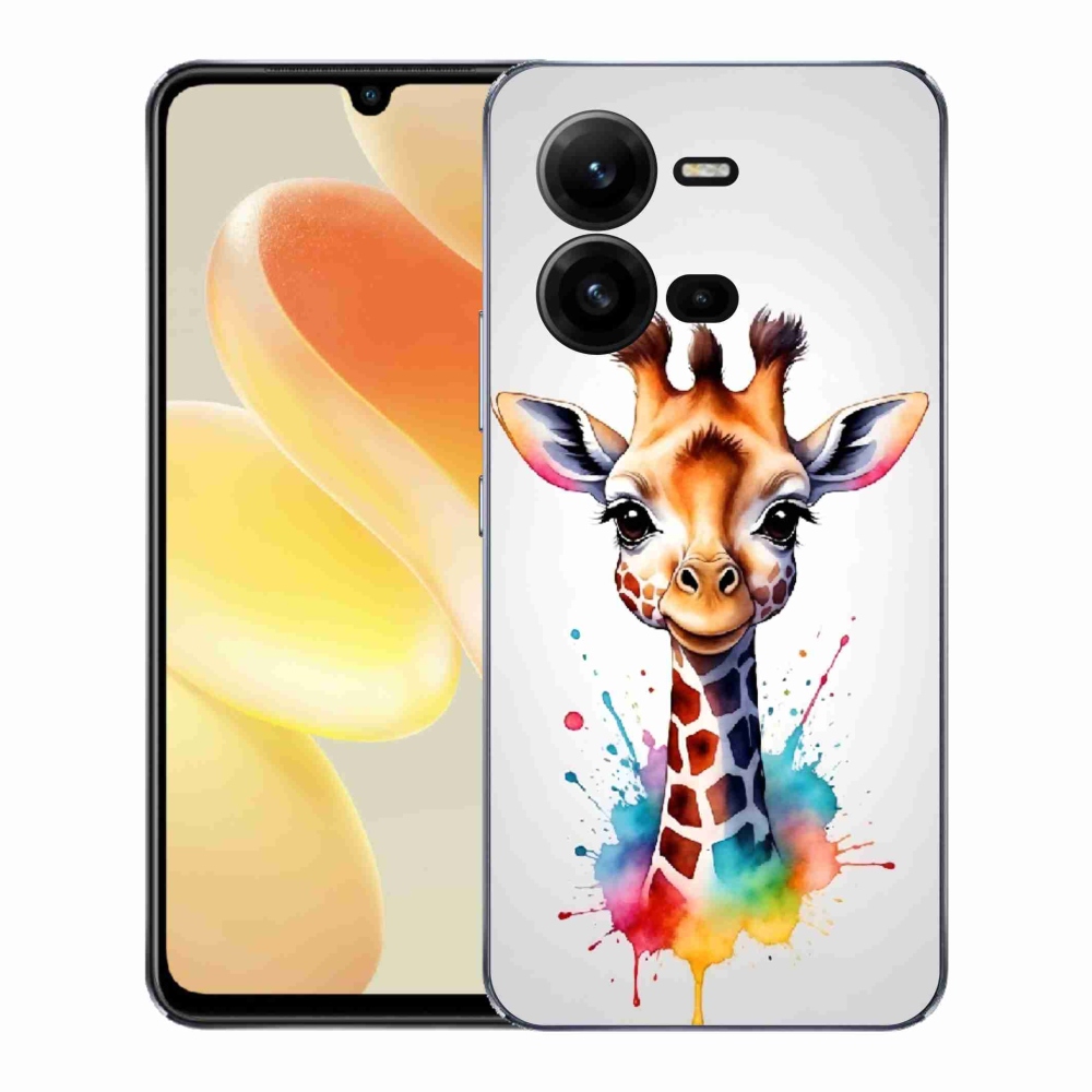 Gélový kryt mmCase na Vivo X80 Lite - žirafa 1