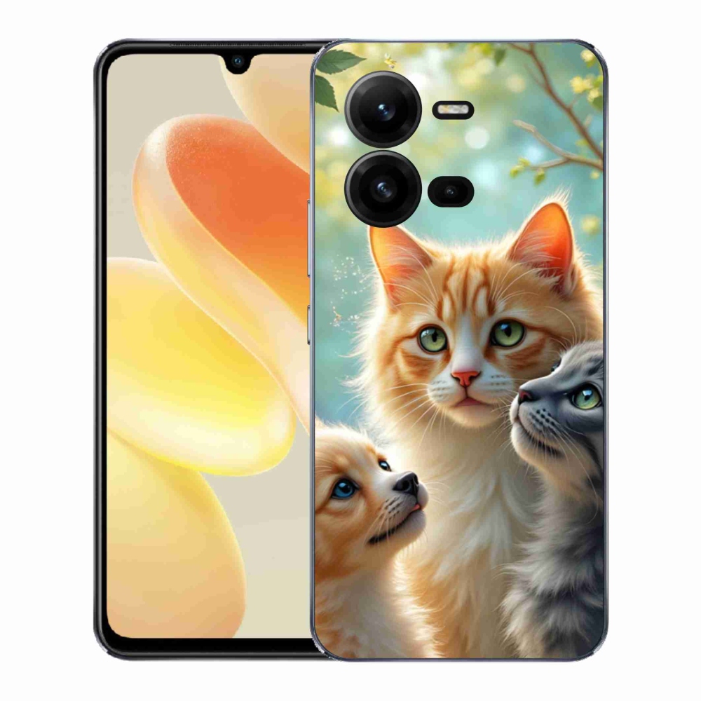 Gélový kryt mmCase na Vivo X80 Lite - zvieracie priateľstvo 2