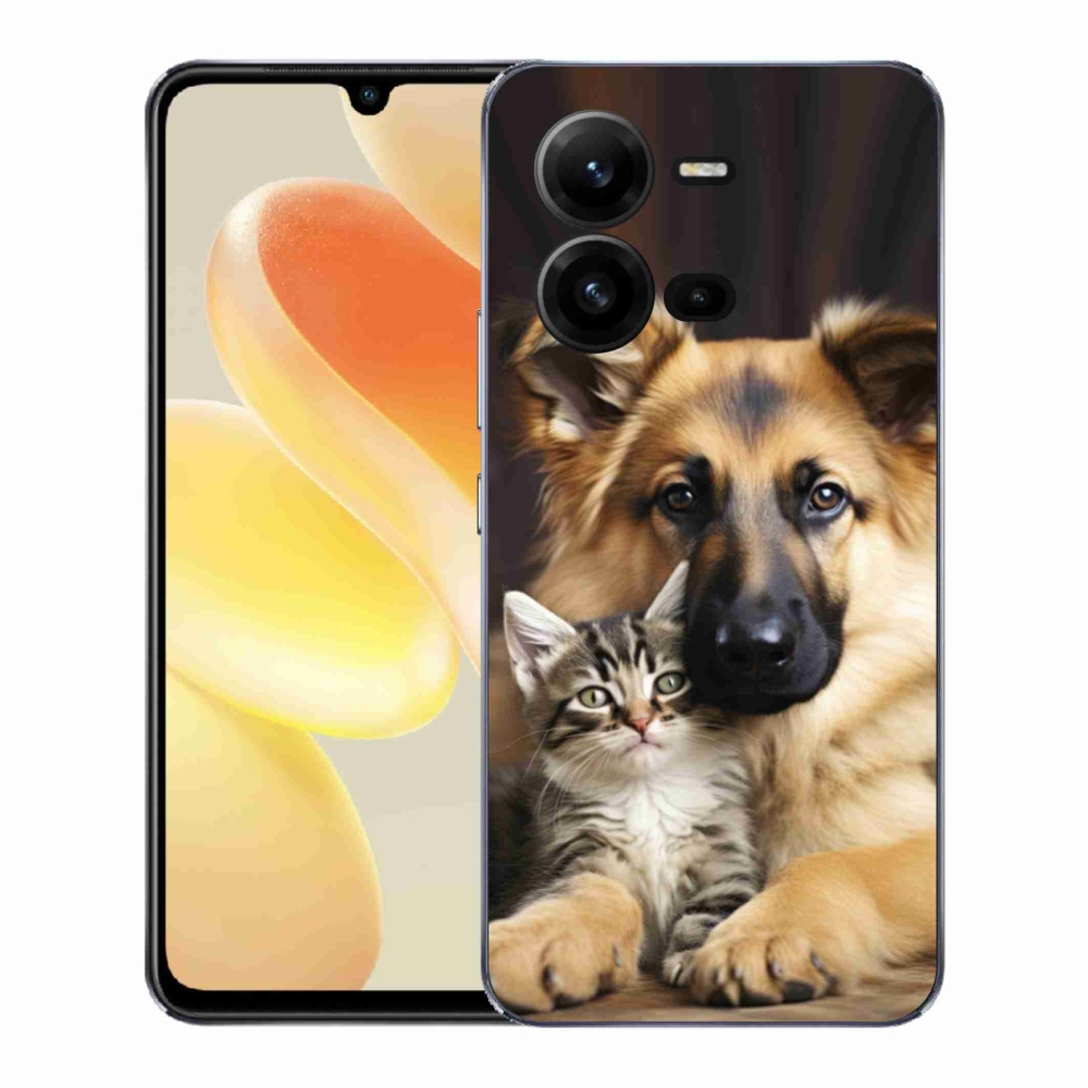 Gélový kryt mmCase na Vivo X80 Lite - zvieracie priateľstvo