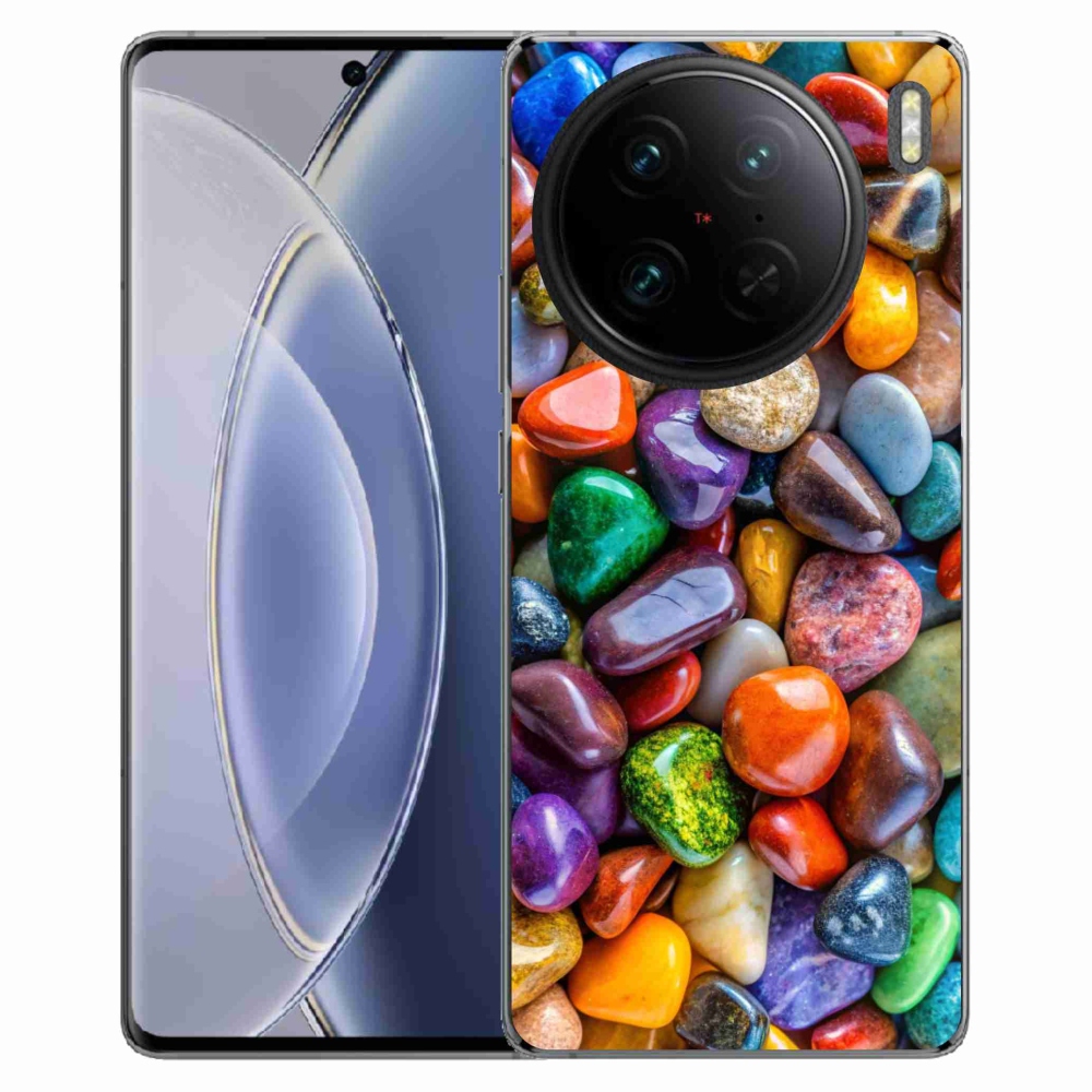 Gélový kryt mmCase na Vivo X90 Pro - farebné kamienky