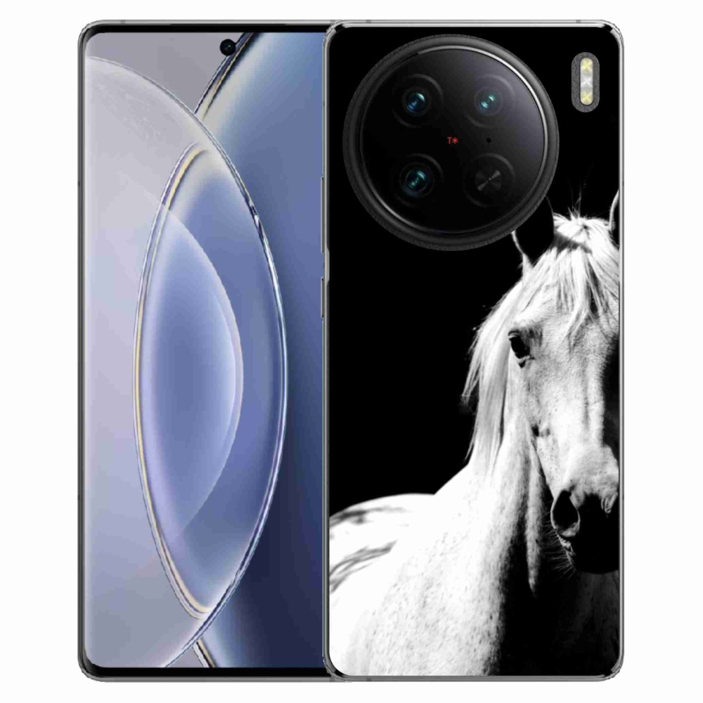Gélový kryt mmCase na Vivo X90 Pro - biely kôň 5