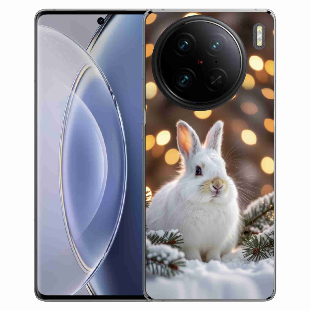 Gélový kryt mmCase na Vivo X90 Pro - biely zajac