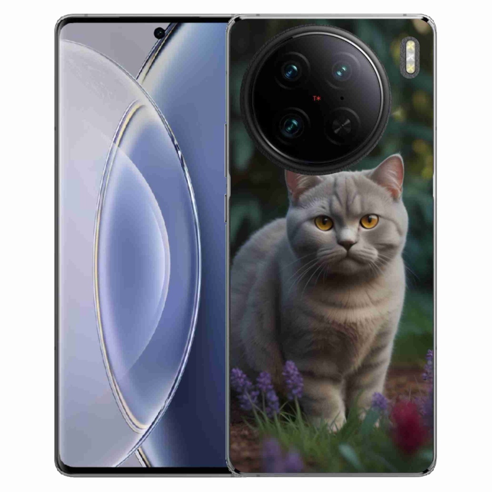 Gélový kryt mmCase na Vivo X90 Pro - britská mačka