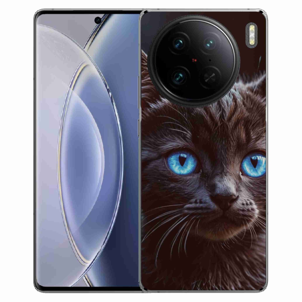 Gélový kryt mmCase na Vivo X90 Pro - čierne mačiatko 2