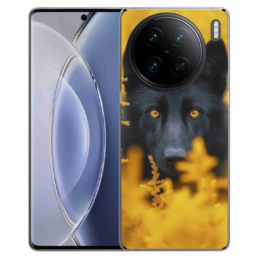 Gélový kryt mmCase na Vivo X90 Pro - čierny vlk 2