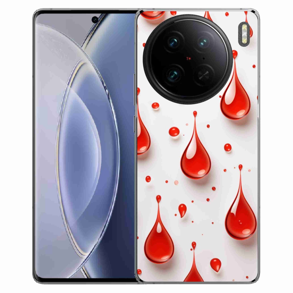 Gélový kryt mmCase na Vivo X90 Pro - červené kvapky