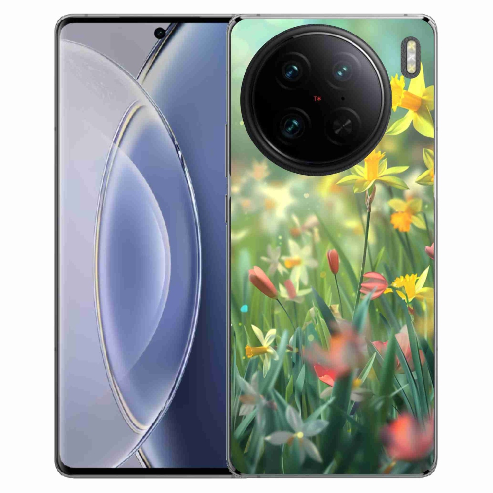 Gélový kryt mmCase na Vivo X90 Pro - jarné kvety