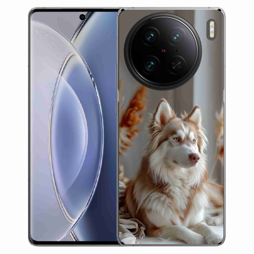 Gélový kryt mmCase na Vivo X90 Pro - pokojný sibírsky husky