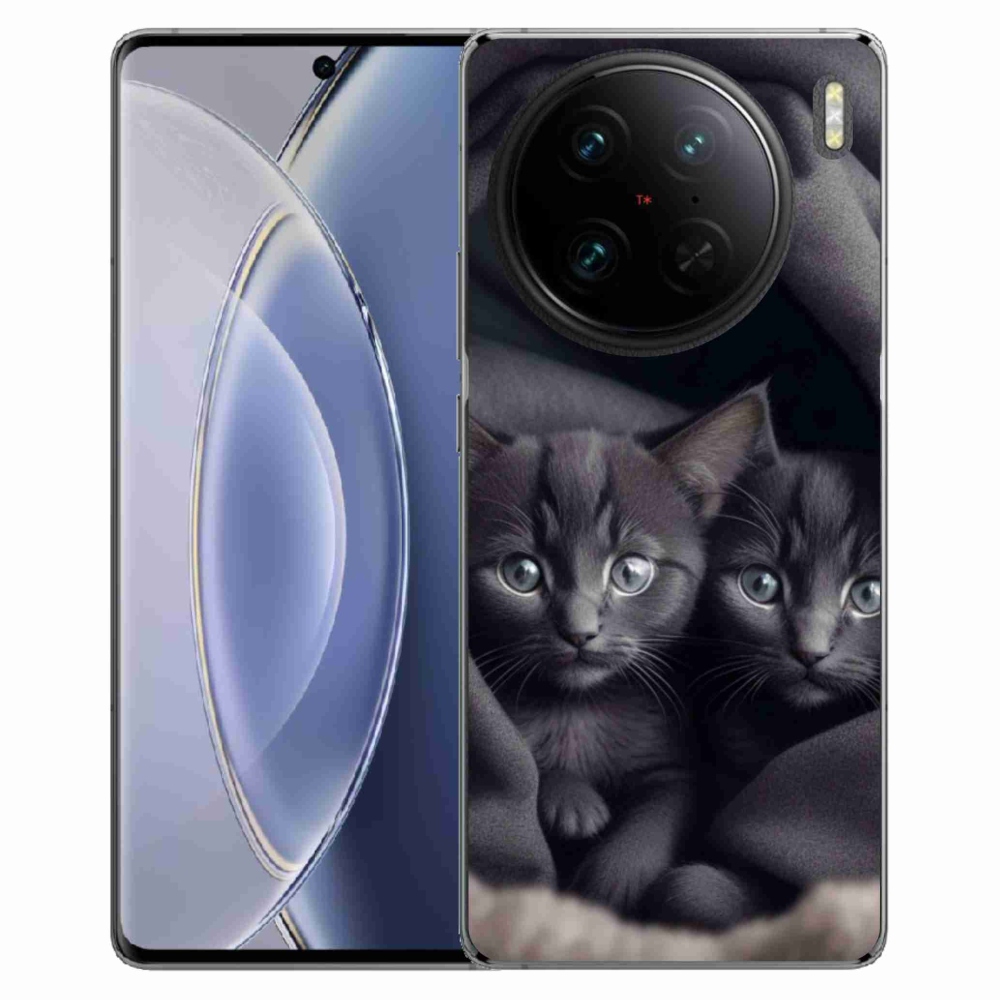 Gélový kryt mmCase na Vivo X90 Pro - mačacie duo