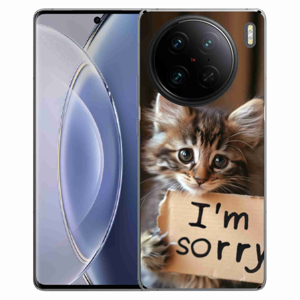 Gélový kryt mmCase na Vivo X90 Pro - mačacie ospravedlnenie