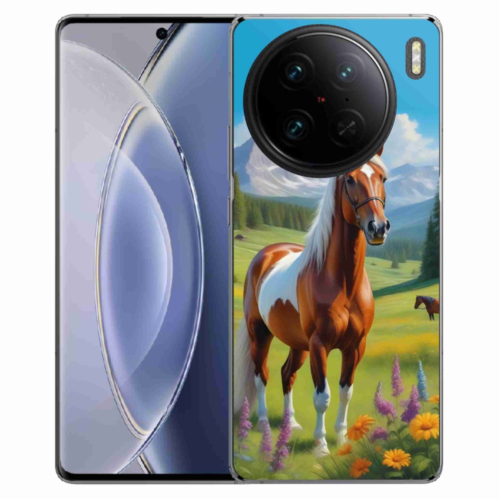 Gélový kryt mmCase na Vivo X90 Pro - kôň na lúke