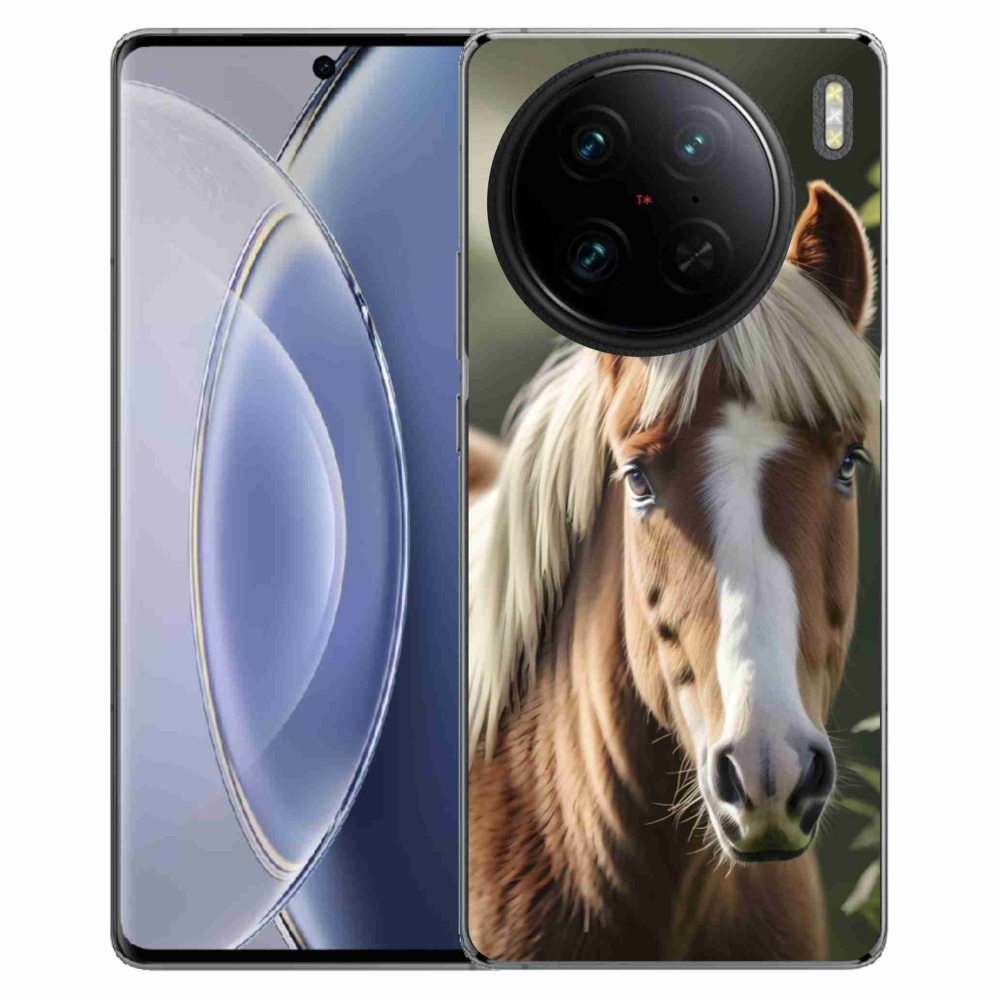 Gélový kryt mmCase na Vivo X90 Pro - kôň so svetlou hrivou