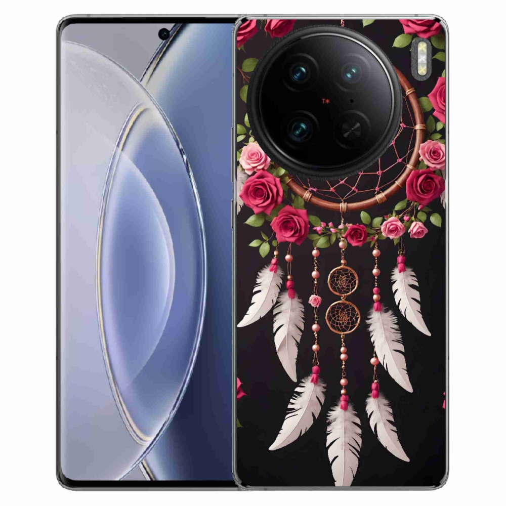 Gélový kryt mmCase na Vivo X90 Pro - lapač snov s ružami