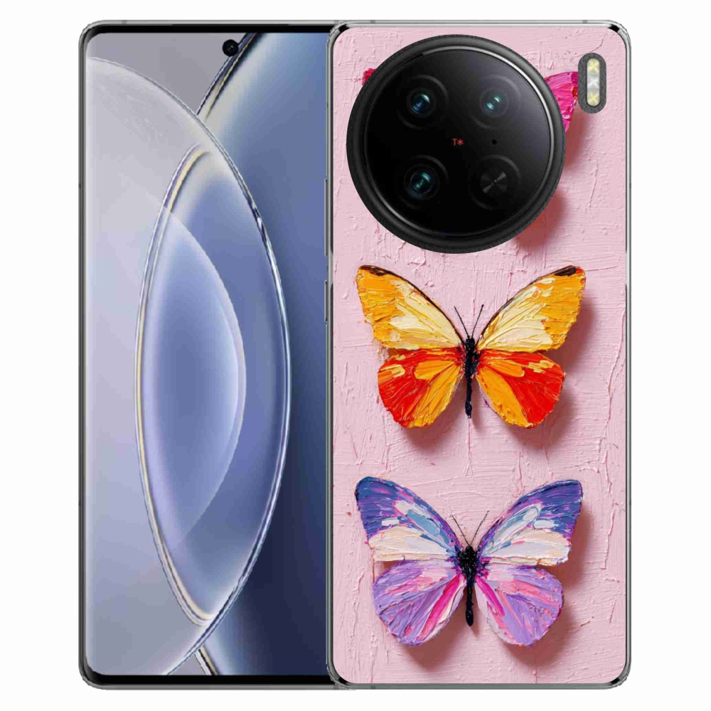 Gélový kryt mmCase na Vivo X90 Pro - motýlia trojica