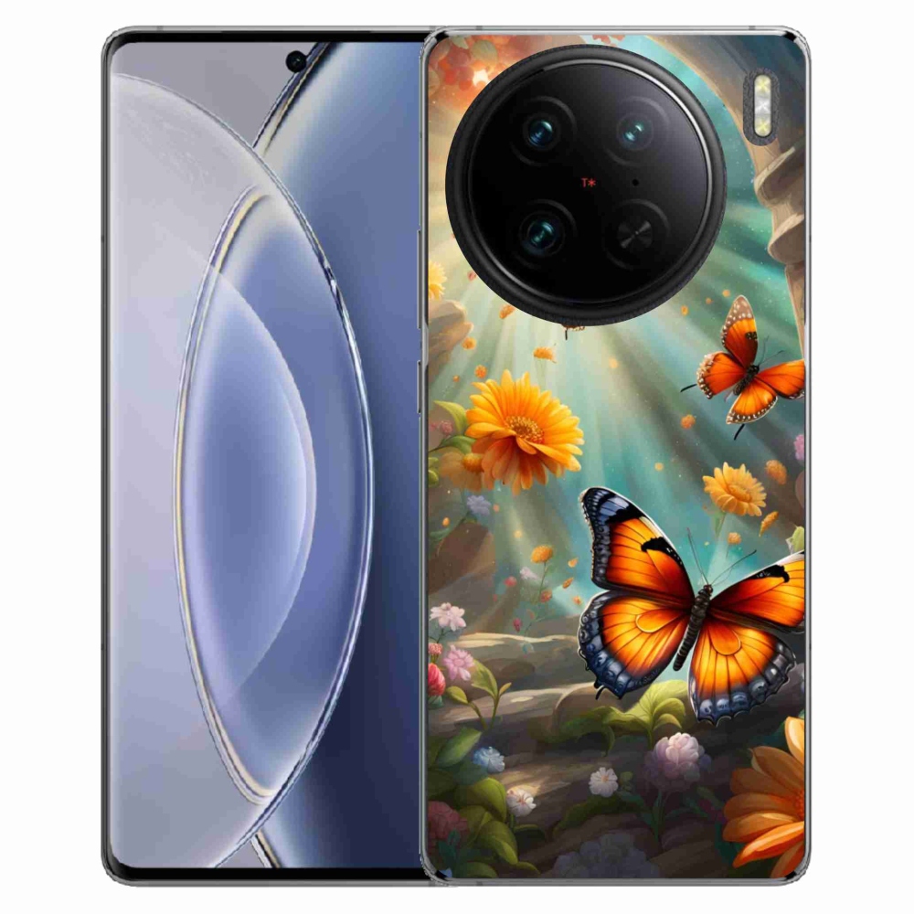 Gélový kryt mmCase na Vivo X90 Pro - motýlia záhrada 2