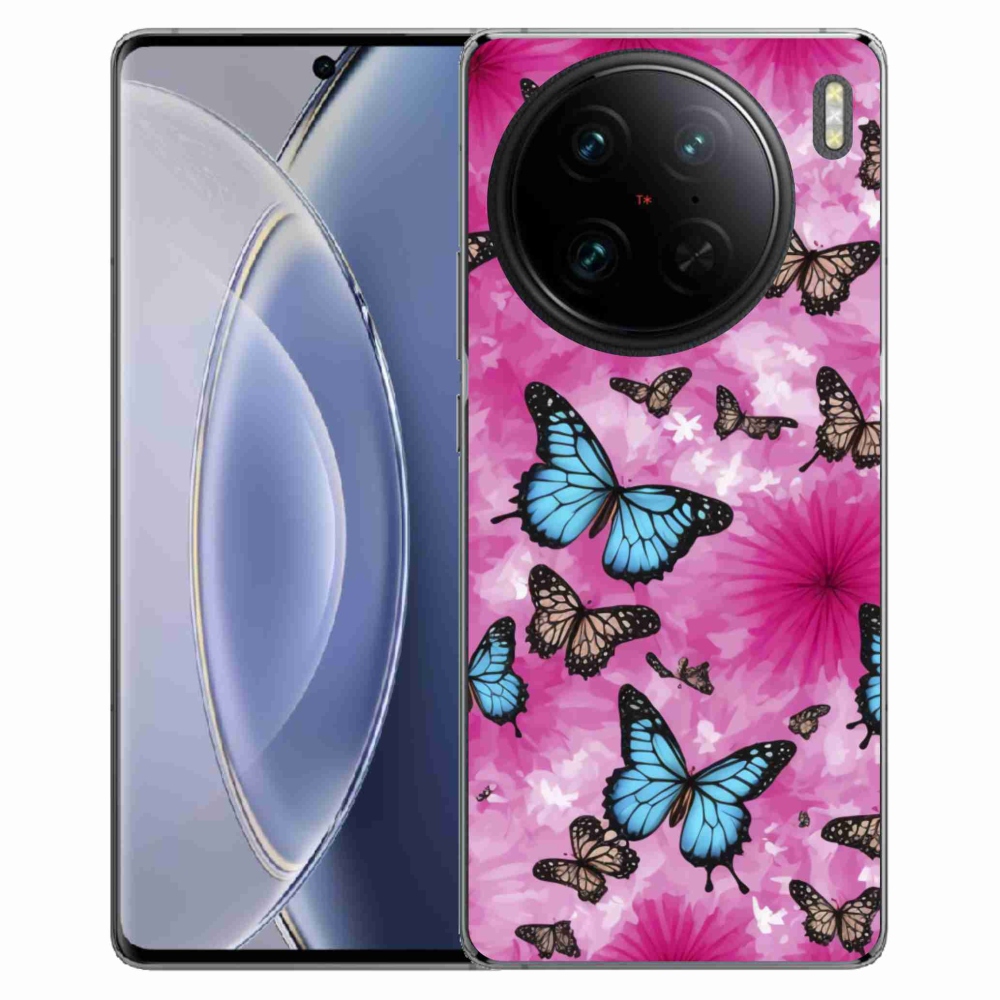 Gélový kryt mmCase na Vivo X90 Pro - motýlia záhrada