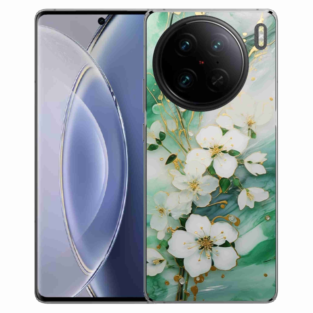 Gélový kryt mmCase na Vivo X90 Pro - nežné kvety