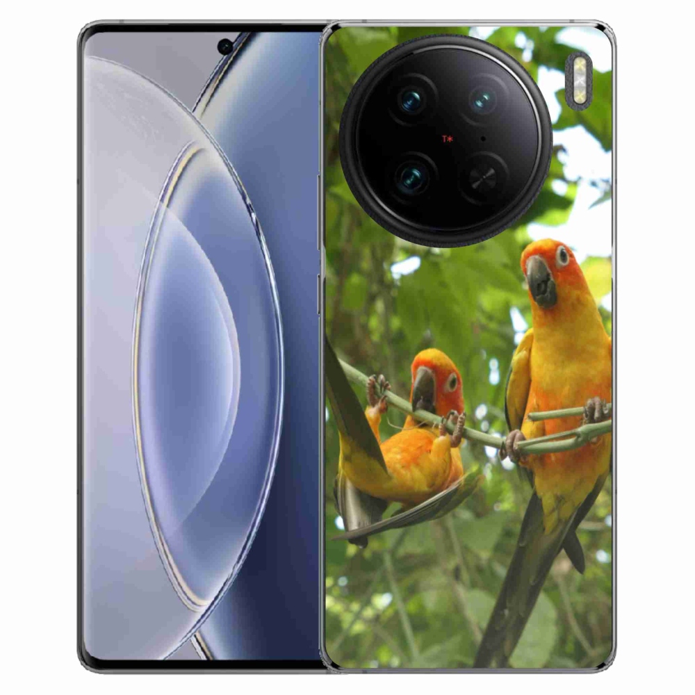 Gélový kryt mmCase na Vivo X90 Pro - papagáje aratingy