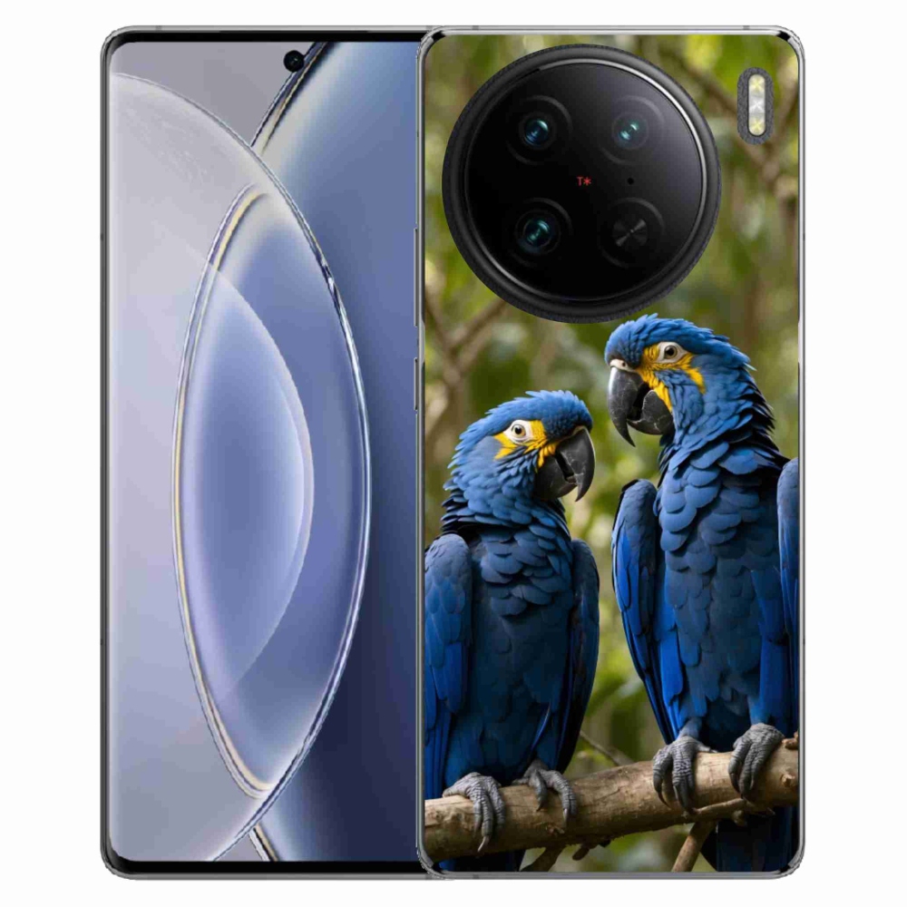 Gélový kryt mmCase na Vivo X90 Pro - papagájové duo
