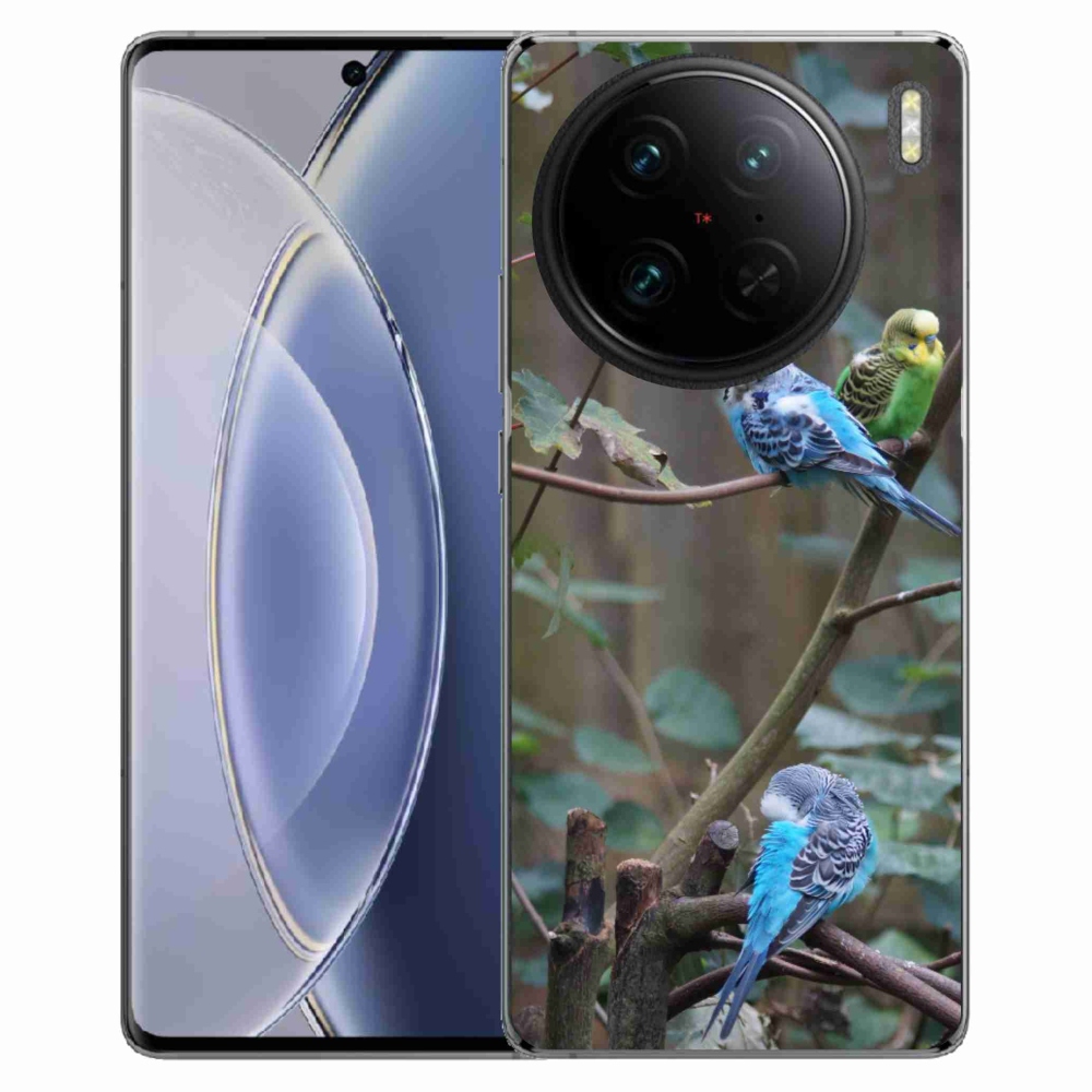Gélový kryt mmCase na Vivo X90 Pro - papagáje na vetve