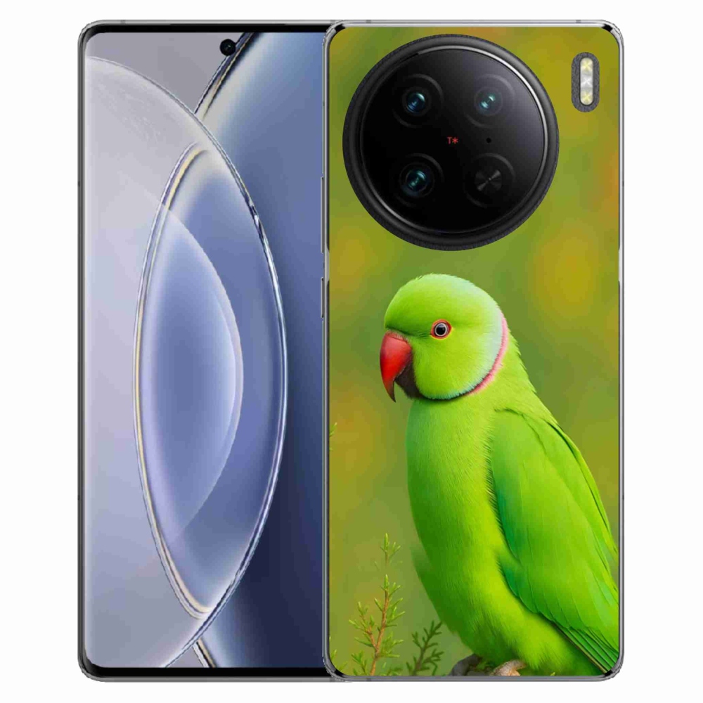 Gélový kryt mmCase na Vivo X90 Pro - papagáj Alexandr 2