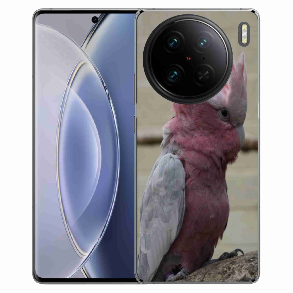 Gélový kryt mmCase na Vivo X90 Pro - papagáj kakadu ružový
