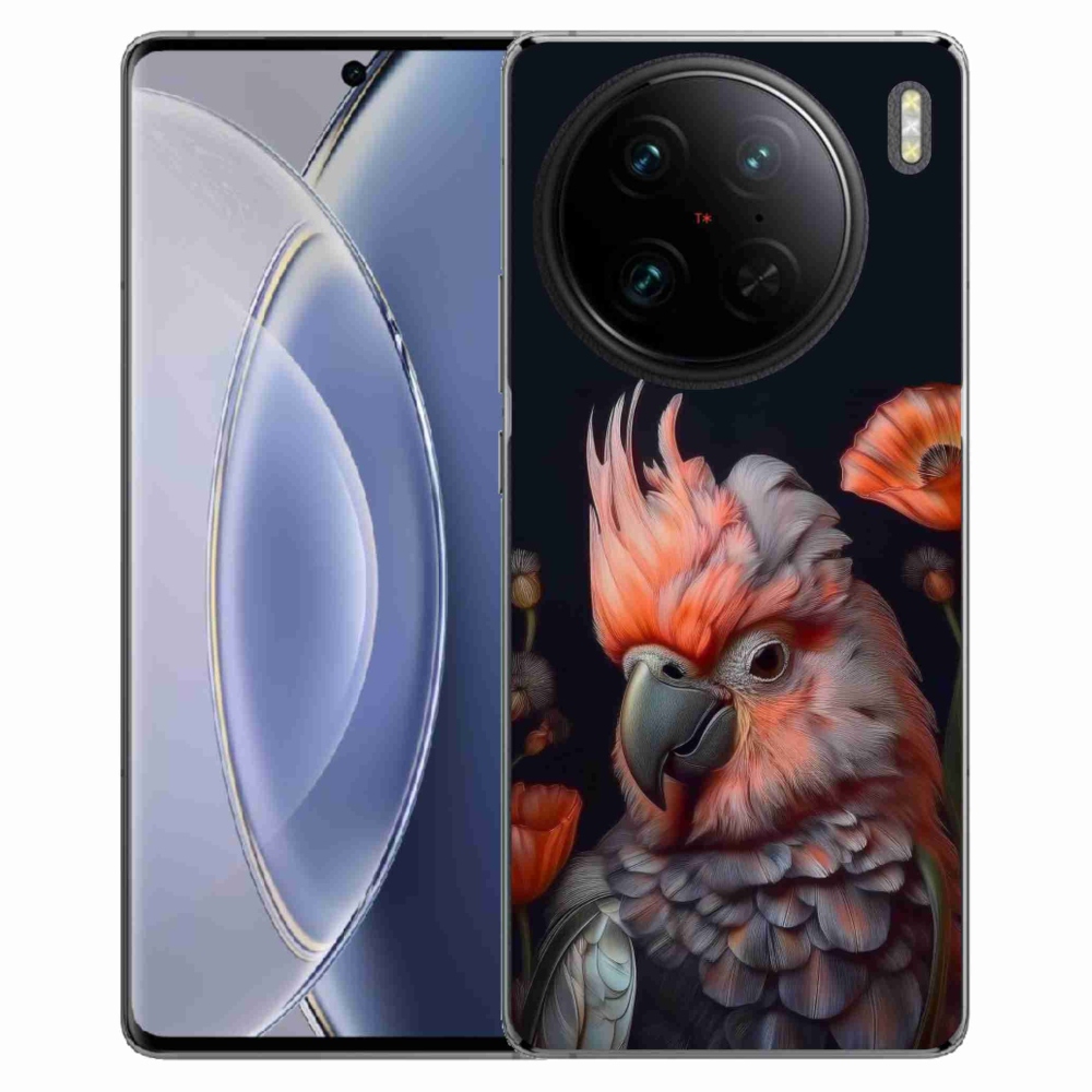 Gélový kryt mmCase na Vivo X90 Pro - papagáj kakadu vo farbách