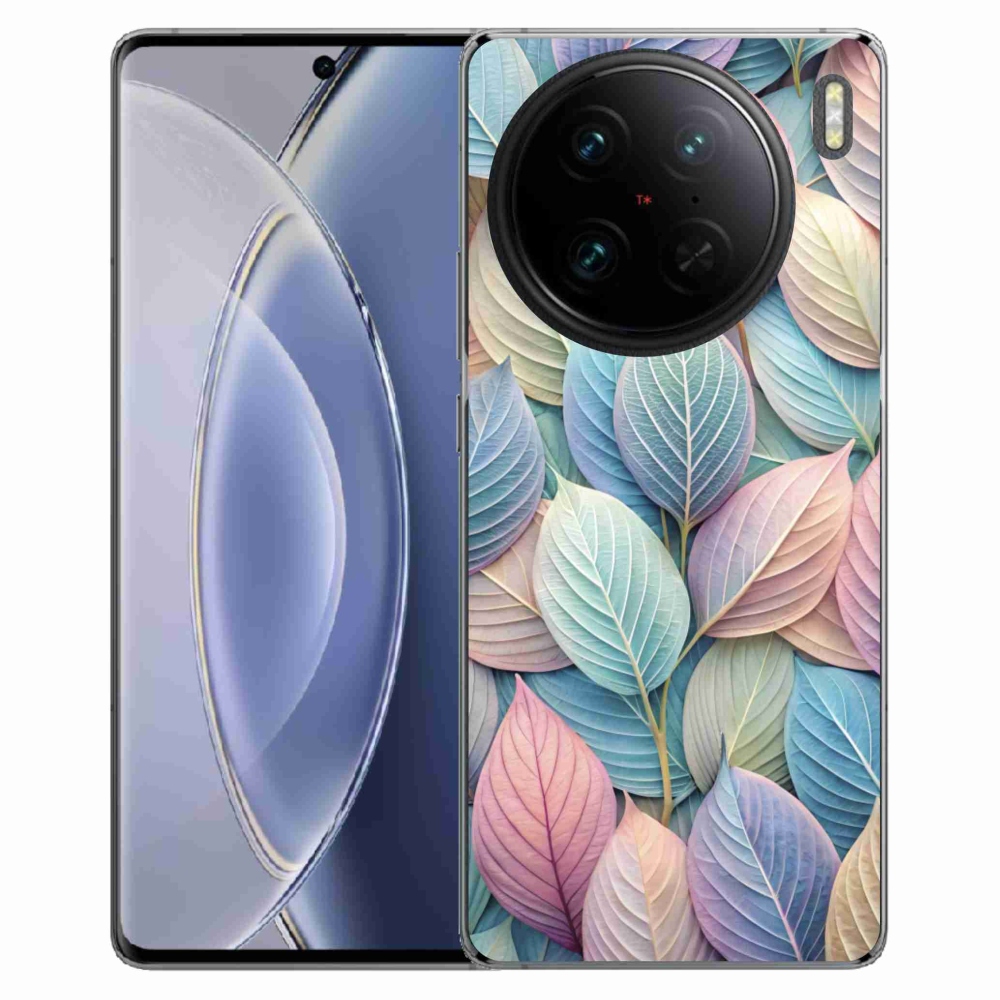 Gélový kryt mmCase na Vivo X90 Pro - pastelové listy