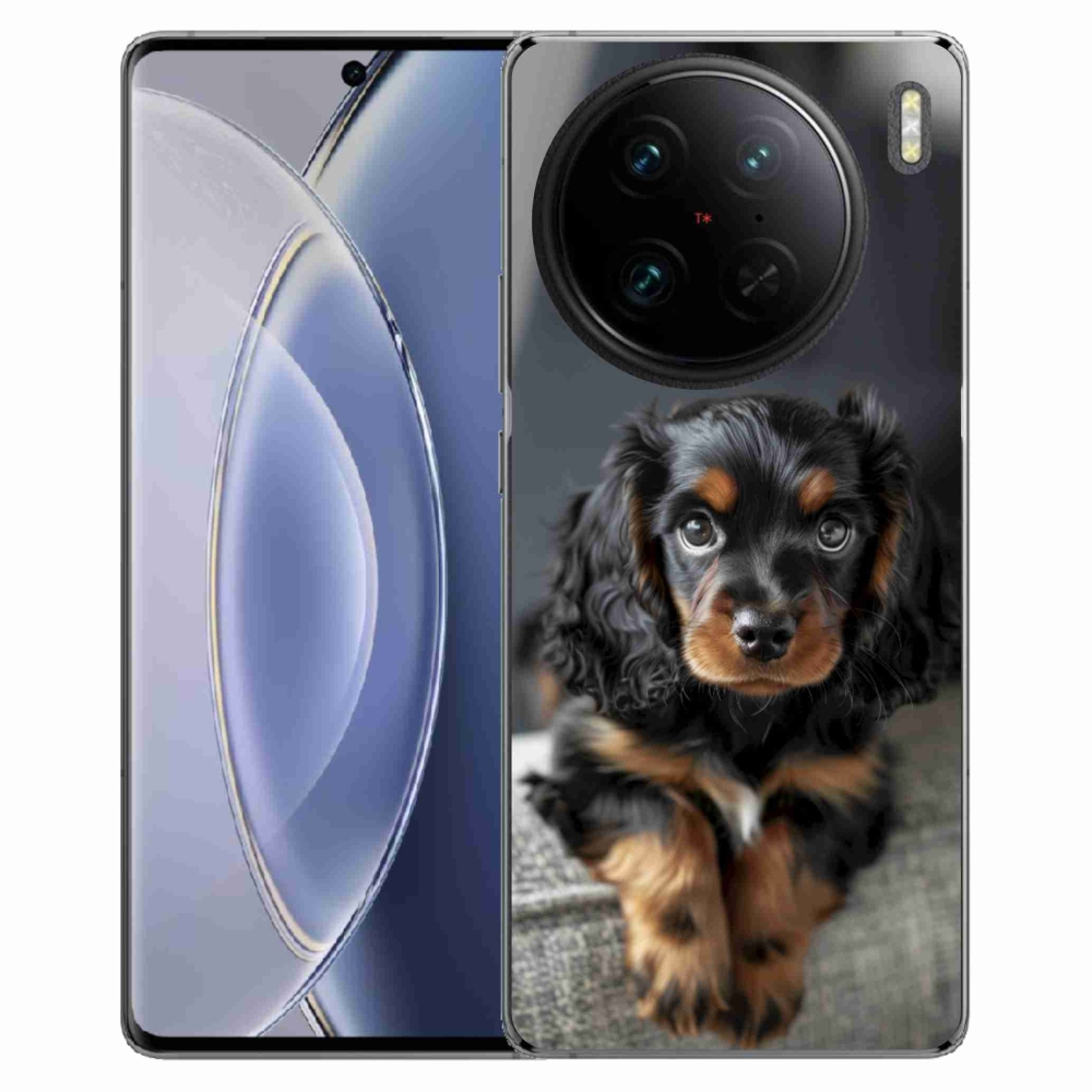 Gélový kryt mmCase na Vivo X90 Pro - roztomilý dlhosrstý jazvečík