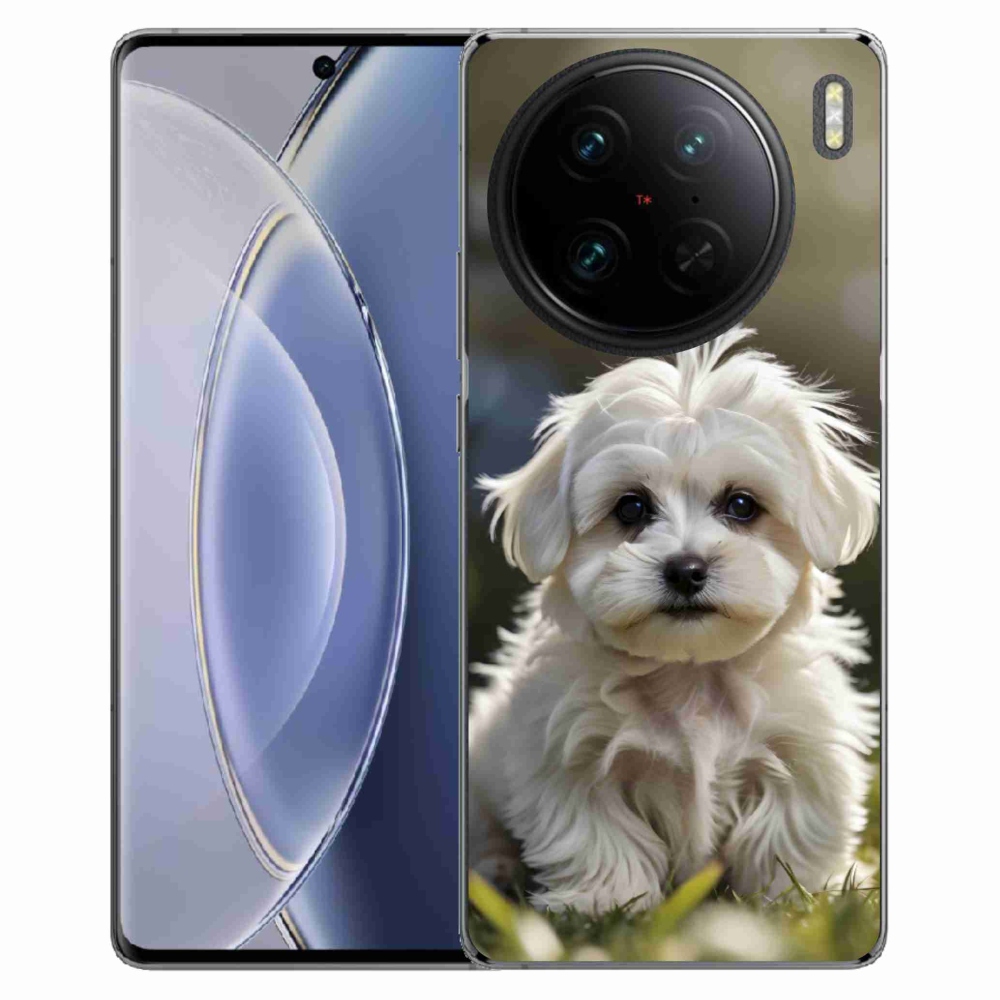 Gélový kryt mmCase na Vivo X90 Pro - roztomilý maltézsky psík