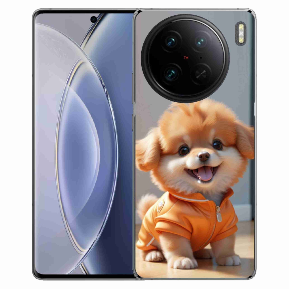 Gélový kryt mmCase na Vivo X90 Pro - roztomilý pomeranian v mikine