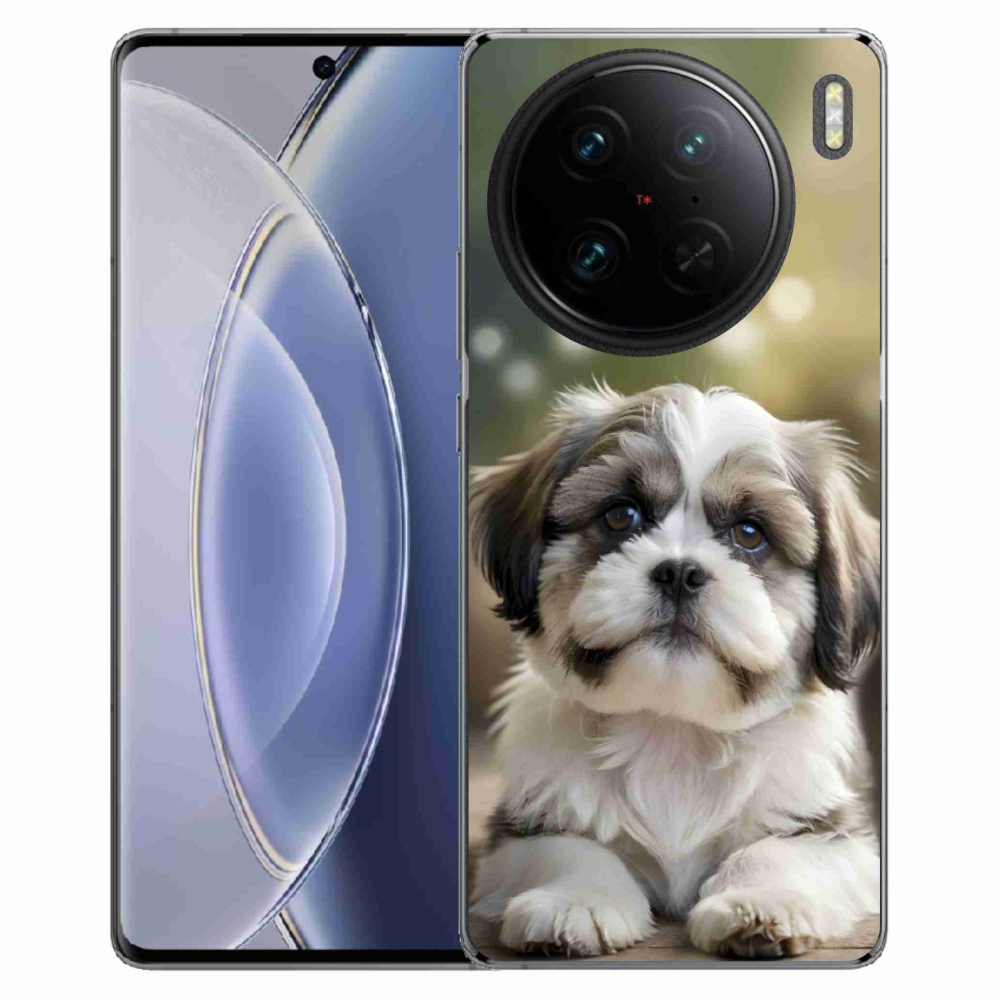 Gélový kryt mmCase na Vivo X90 Pro - roztomilý shih-tzu