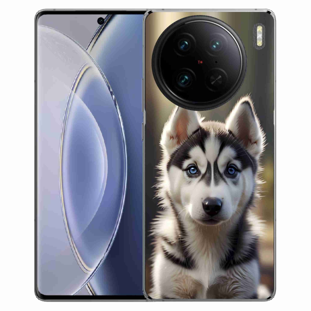 Gélový kryt mmCase na Vivo X90 Pro - roztomilý sibírsky husky