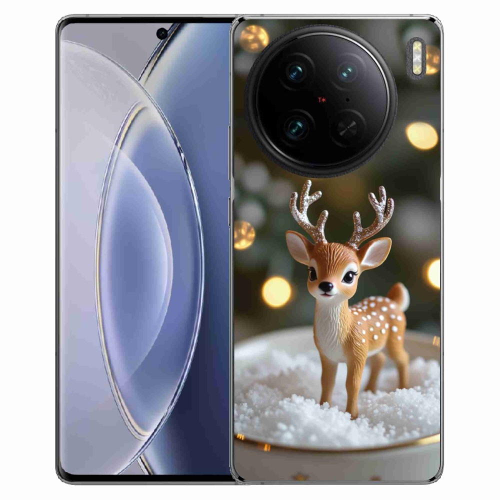 Gélový kryt mmCase na Vivo X90 Pro - roztomilý vianočný jeleň