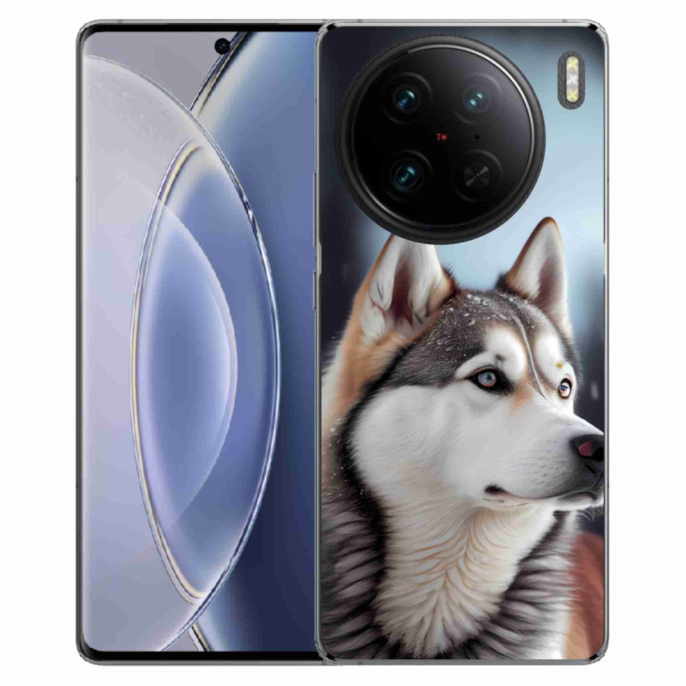 Gélový kryt mmCase na Vivo X90 Pro - sibírsky husky