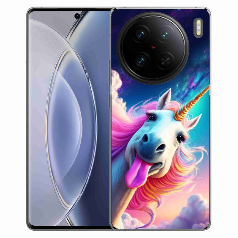 Gélový kryt mmCase na Vivo X90 Pro - šialený jednorožec