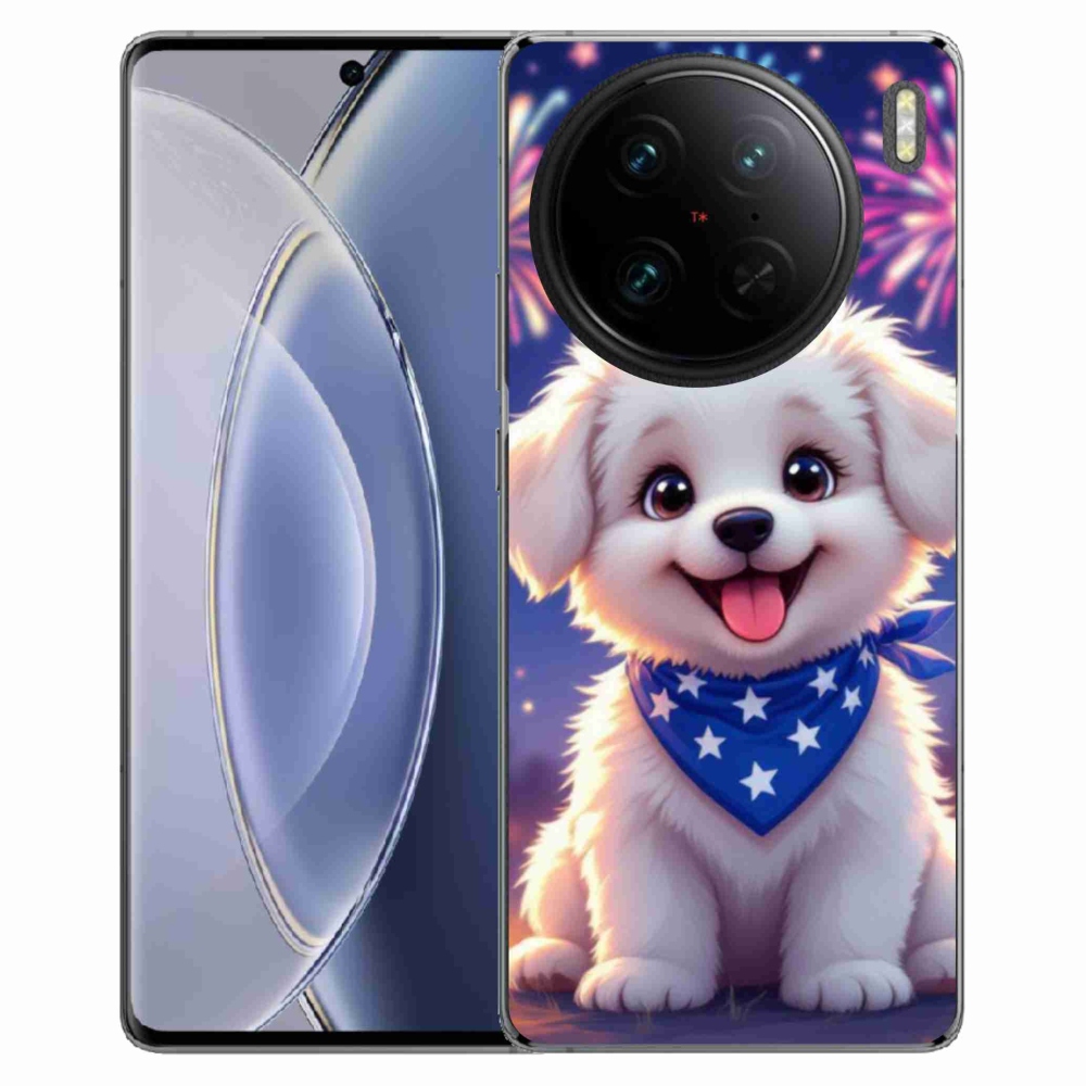 Gélový kryt mmCase na Vivo X90 Pro - slávnostné šteňa