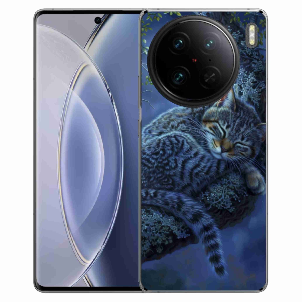 Gélový kryt mmCase na Vivo X90 Pro - spiaca mačka