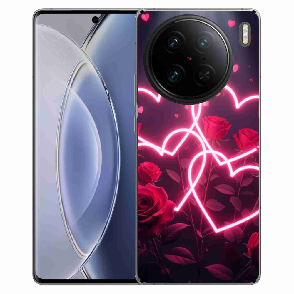 Gélový kryt mmCase na Vivo X90 Pro - srdce lásky