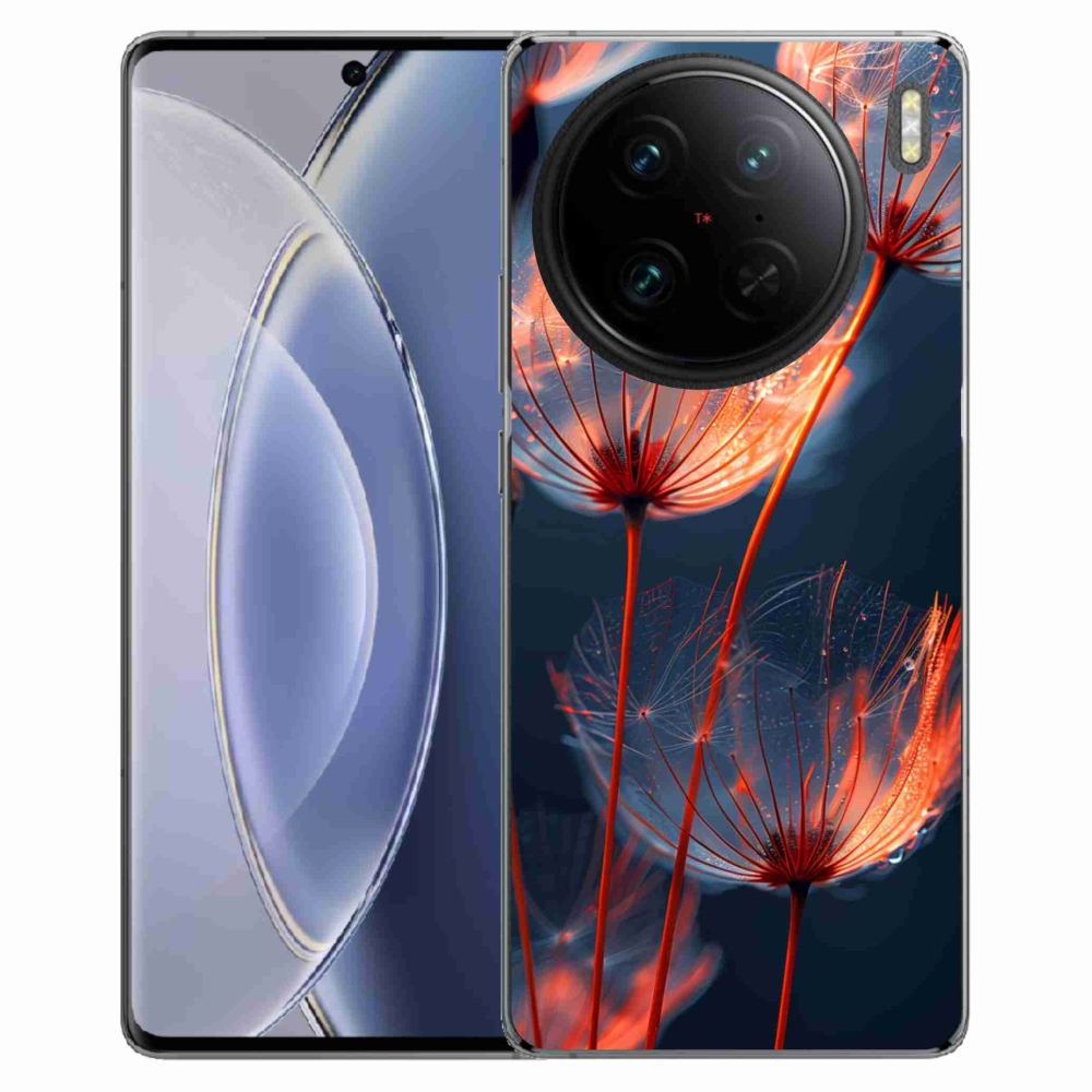 Gélový kryt mmCase na Vivo X90 Pro - svetielkujúce páperie
