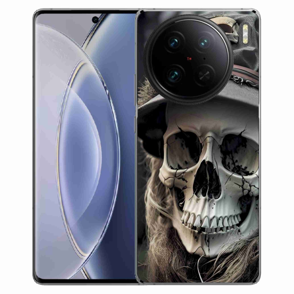 Gélový kryt mmCase na Vivo X90 Pro - temná lebka