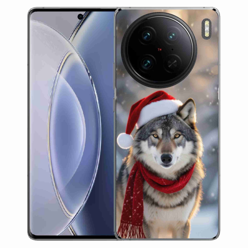 Gélový kryt mmCase na Vivo X90 Pro - vianočný vlk