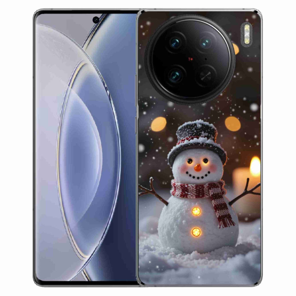 Gélový kryt mmCase na Vivo X90 Pro - veselý snehuliak