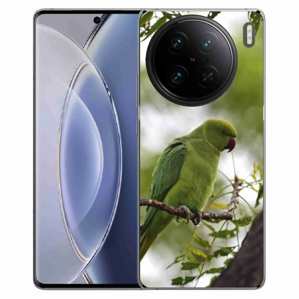 Gélový kryt mmCase na Vivo X90 Pro - zelený papagáj