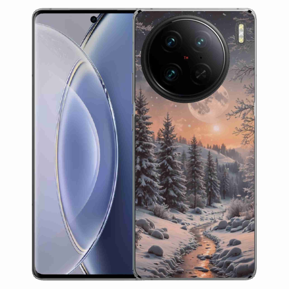 Gélový kryt mmCase na Vivo X90 Pro - zimná krajina 2