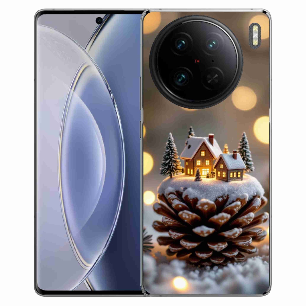 Gélový kryt mmCase na Vivo X90 Pro - zimná dedinka