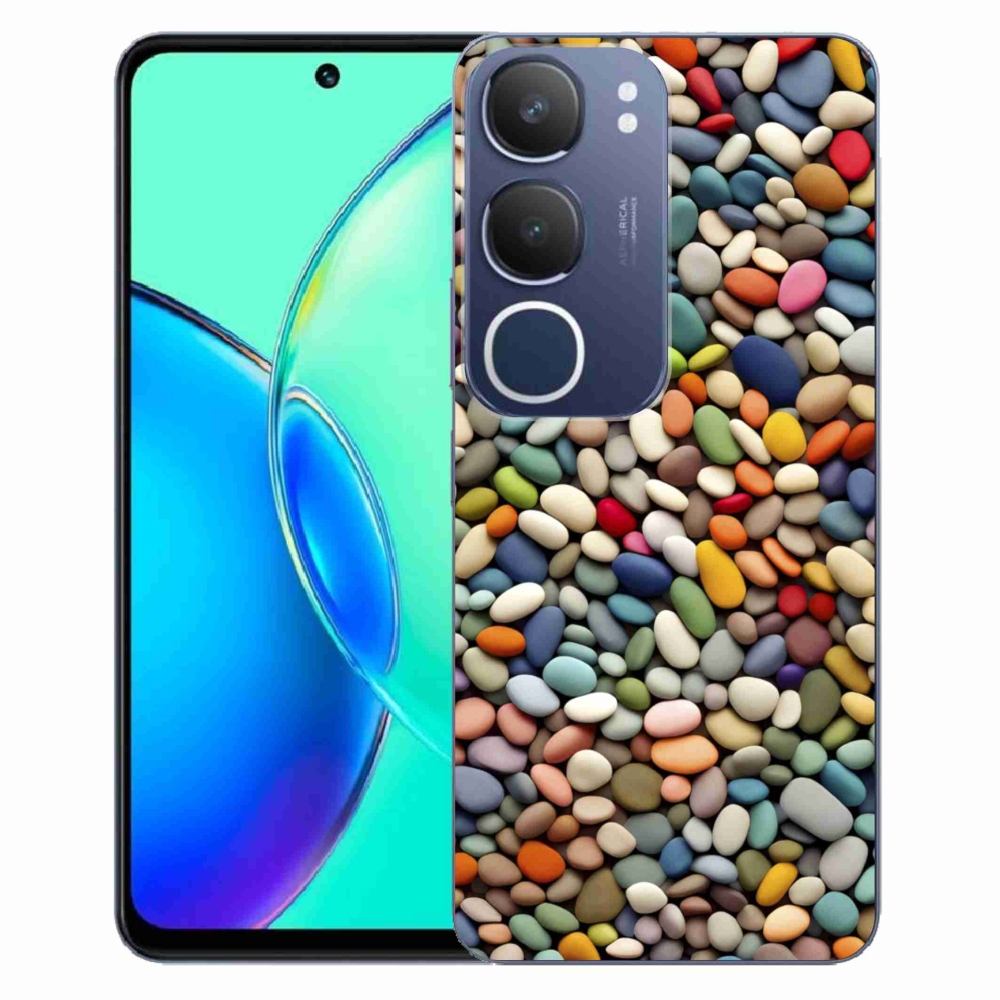 Gélový kryt mmCase na Vivo Y19S - farebné kamienky 2