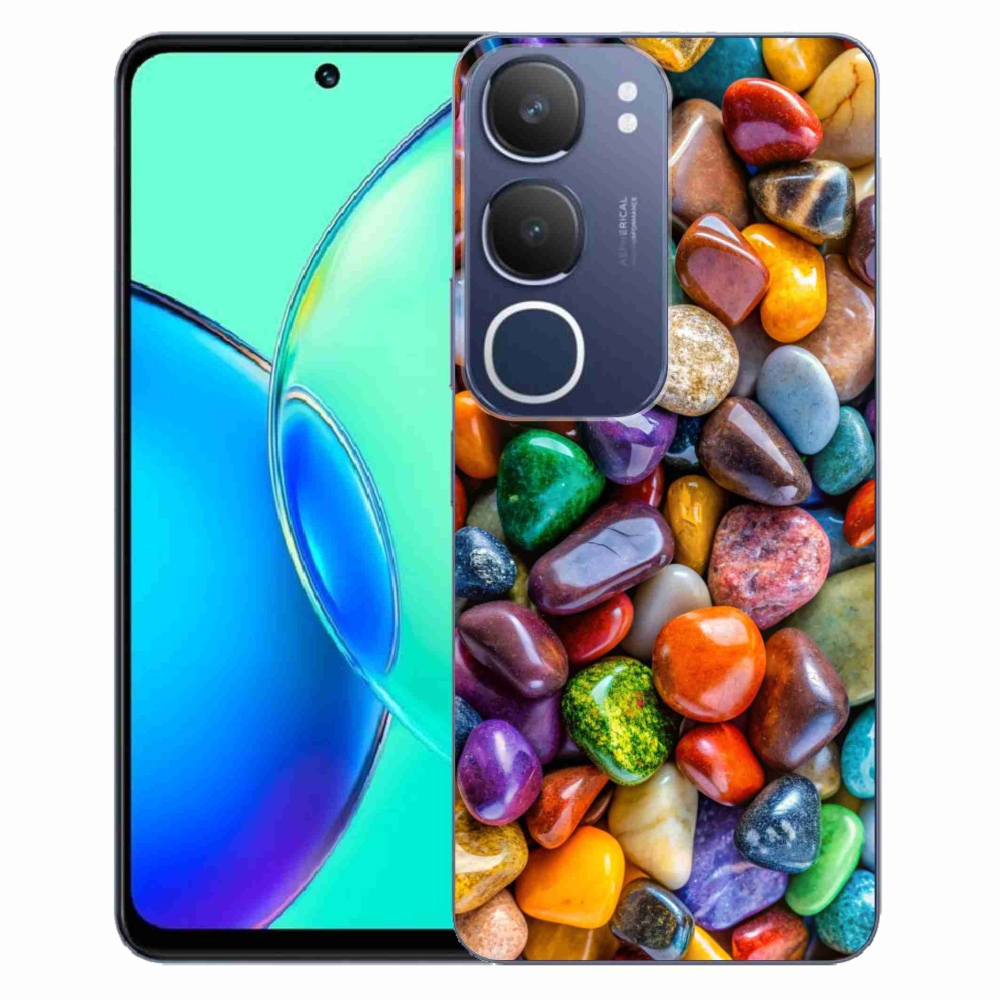 Gélový kryt mmCase na Vivo Y19S - farebné kamienky